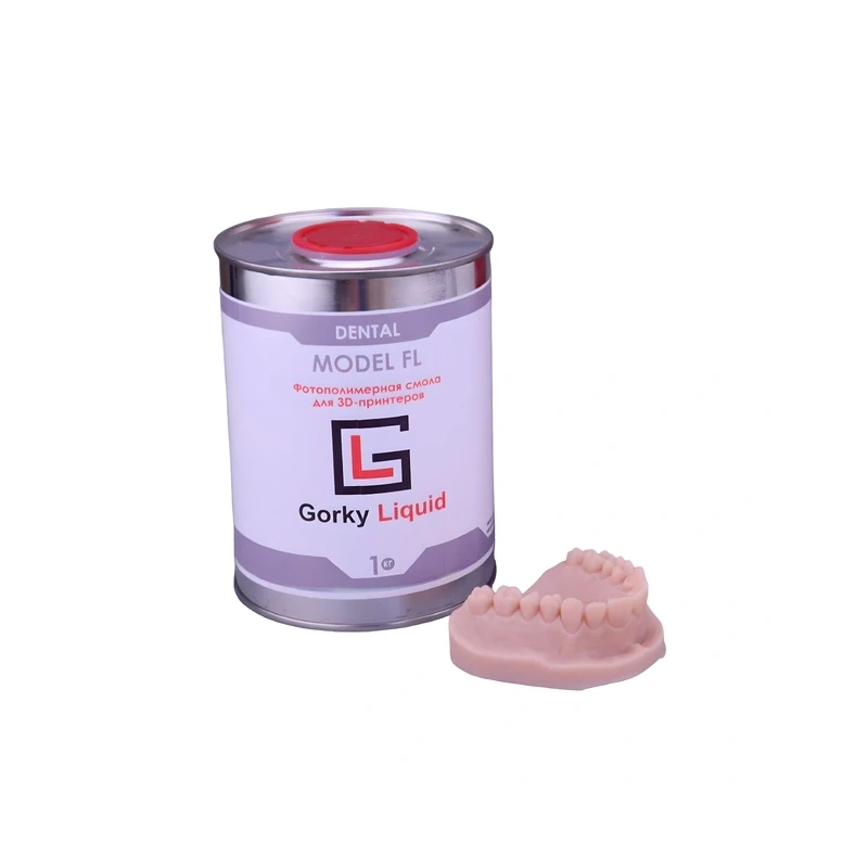 Gorky Liquid Dental Model FL SLA - фотополимерная смола для стоматологии, цвет персиковый, 1 кг | Gorky Liquid (Россия)
