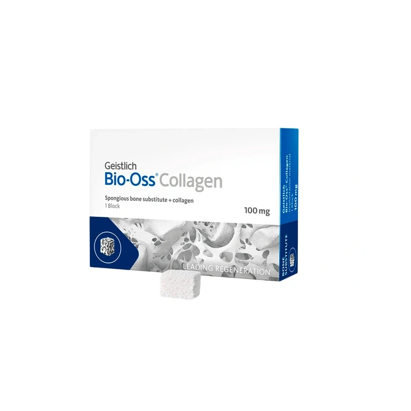BIO-OSS Collagen - натуральный костнозамещающий материал с добавлением коллагена, 100 мг | Geistlich Pharma (Швейцария)