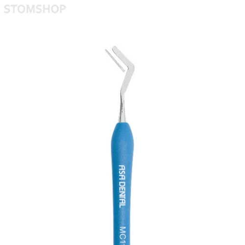 Гладилка N2 Magic Color двусторонняя (серповидная / угловая) с пластиковой ручкой | Asa Dental (Италия)