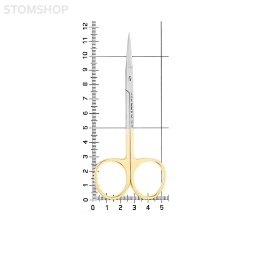 Ножницы прямые Iris-Schere TC, 115 мм | HLW Dental Instruments (Германия)