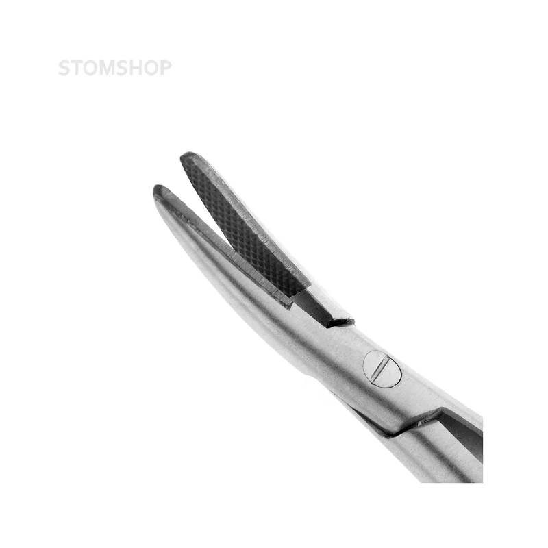 Иглодержатель хирургический изогнутый Castroviejo-Gomel TC, длина 140 мм | HLW Dental Instruments (Германия)