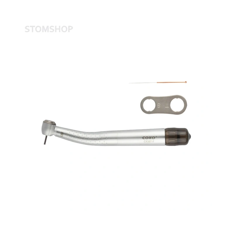 CX307-F-TP - турбинный наконечник с увеличенной головкой, с генератором света, для 4-х канального соединения | COXO (Китай)