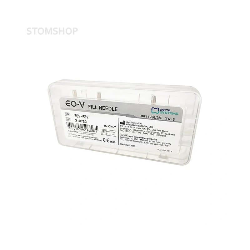 EQ-V Fill Needle – набор игл для экструзии гуттаперчи, 23G/25G, упаковка 6 шт. | Meta Biomed (Ю. Корея)