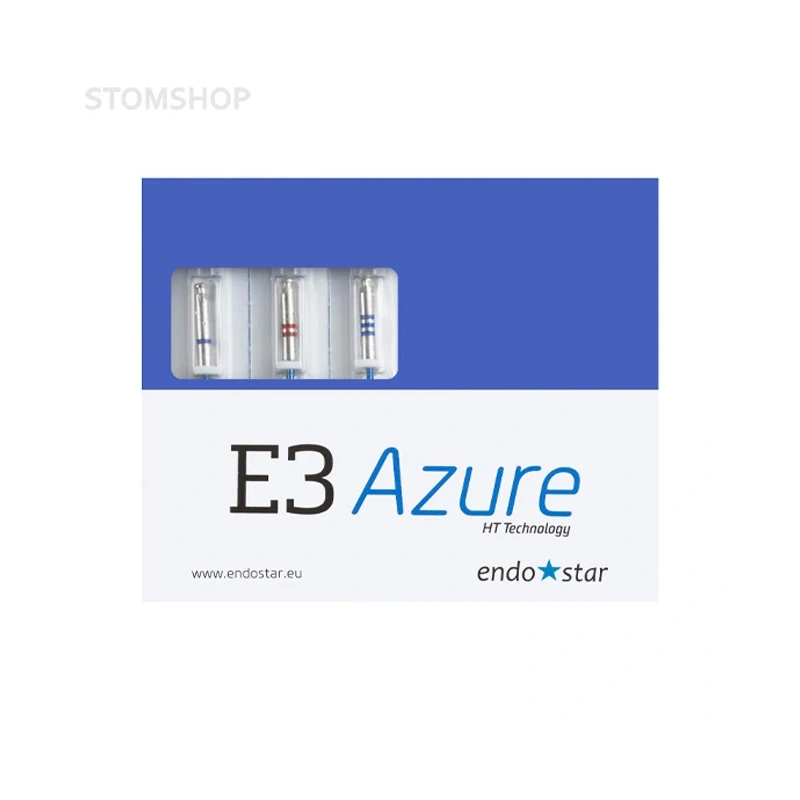 E3 Azure Basic - машинные файлы 30/08 18 мм, 25/06 25 мм, 30/04 25 мм, 3 шт. в упаковке | Endostar (Польша)