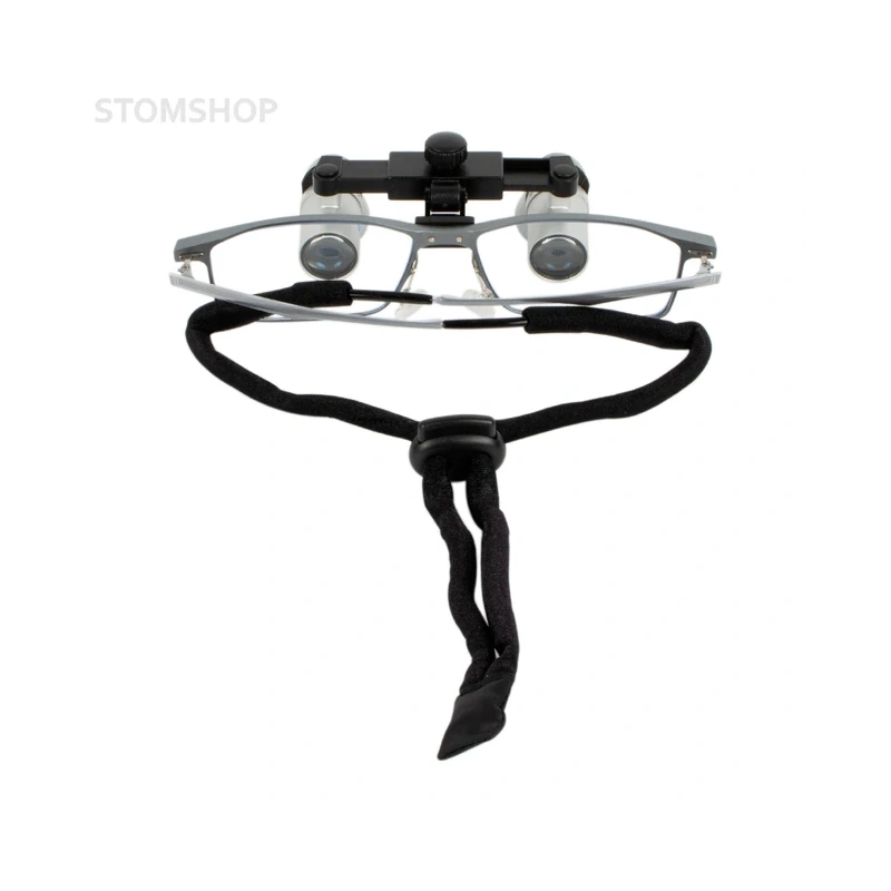 EM5.0X + Titanium frame - эргономичные бинокулярные лупы системы Flip-up на титановой оправе, с синхронной регулировкой межзрачкового расстояния, увеличение 5.0х | Ymarda (Китай)