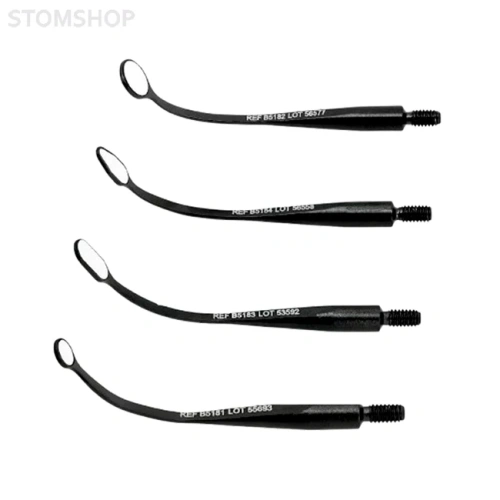 BLACK MICROflex ultra - стоматологическое ультраяркое микрозеркало с гнущейся ручкой, антибликовое DLC-покрытие, овальная форма, 3х6 мм | Hahnenkratt (Германия)