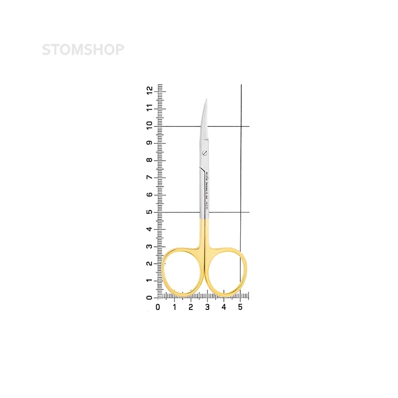 Ножницы хирургические изогнутые Iris-Schere TC, 115 мм | HLW Dental Instruments (Германия)