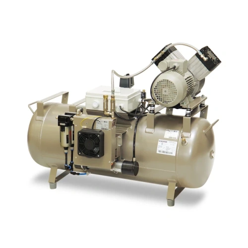 EKOM DK50 2V/110S/M - безмасляный компрессор для двух стоматологических установок с кожухом, с осушителем, с ресивером 110 л | EKOM (Словакия)
