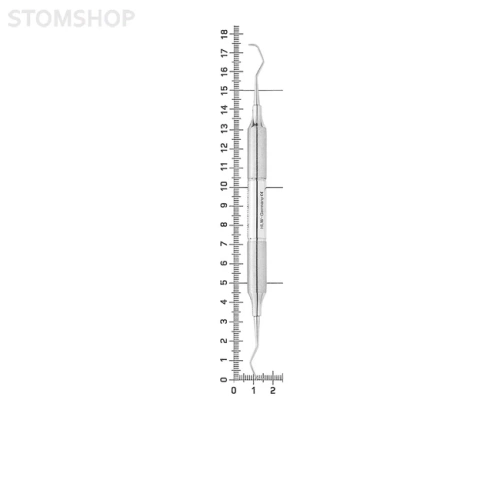 Кюрета пародонтологическая Gracey, форма 3/4, ручка DELUXE, диаметр 10 мм | HLW Dental Instruments (Германия)