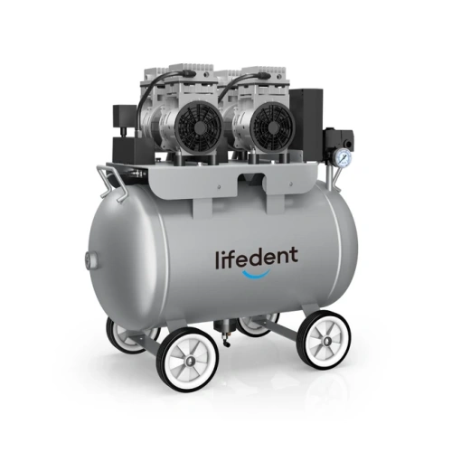Lifedent SA150 - безмасляный компрессор для 3-4 установок, без осушителя, без кожуха, с ресивером 60 л, 160 л/мин | Lifedent (Китай)