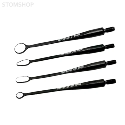 BLACK MICROflex ultra - стоматологическое ультраяркое микрозеркало с гнущейся ручкой, антибликовое DLC-покрытие, каплевидная форма, 3х6 мм | Hahnenkratt (Германия)
