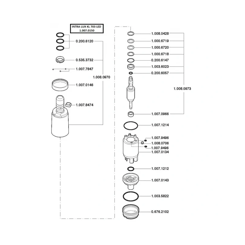 INTRA LUX KL 703 LED - микромотор электрический | KaVo (Германия)