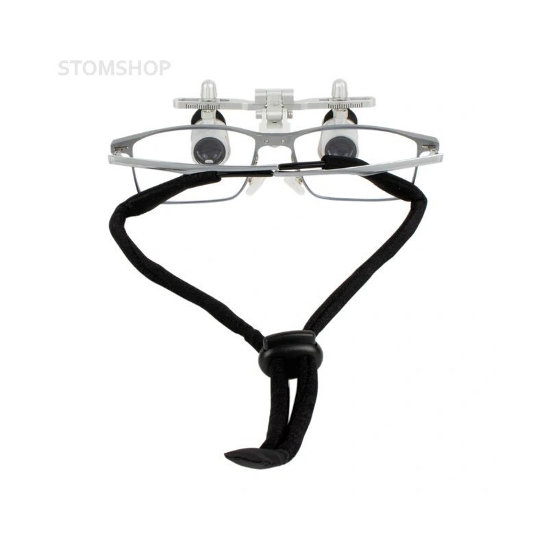 EMD4.0X + Titanium frame - эргономичные бинокулярные лупы системы Flip-up на титановой оправе, с асинхронной регулировкой межзрачкового расстояния, увеличение 4.0х | Ymarda (Китай)