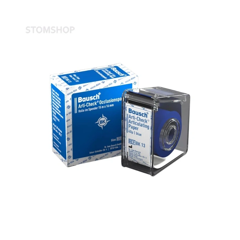 Bausch BK 13 - артикуляционная бумага синяя, толщина 40 мкм, рулон 16 мм x 15 м | Bausch (Германия)