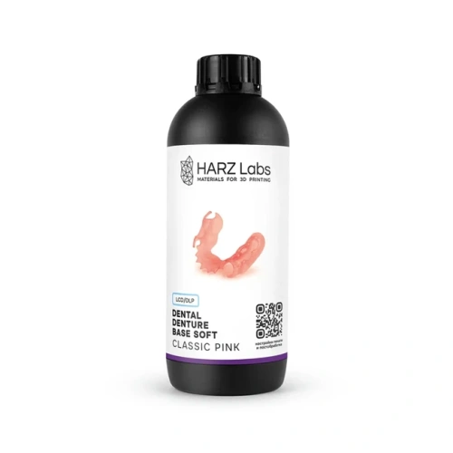 HARZ Labs Dental Denture Base Soft - фотополимерная смола, цвет розовый, 1 кг | HARZ Labs (Россия)