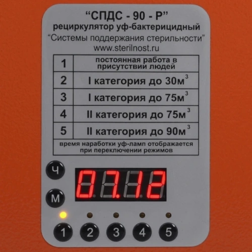 СПДС-90-Р - рециркулятор ультрафиолетовый бактерицидный настенный - потолочный, 2 лампы по 30 Вт, 90 куб. м в час, белый корпус | СПДС (Россия)
