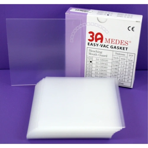 EV Gasket Bleaching 040 - пластины для изготовления капп для отбеливания, квадратные (127x127x1,0 мм), 25 шт. | 3A MEDES (Ю. Корея)