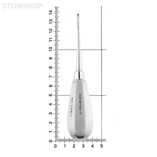 Элеватор Bein, зубчатый, изогнутый, 2 мм (13-6BCZ) | HLW Dental Instruments (Германия)