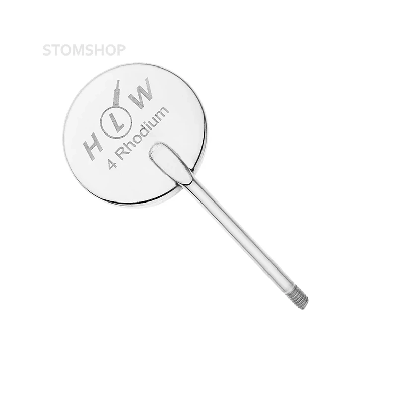 Зеркало стоматологическое, родий, №4, 22 мм (упак 12 шт) | HLW Dental Instruments (Германия)