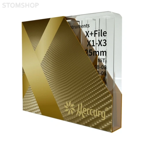 File Type X Plus - машинные файлы для эндолечения, 017/.04, 025/.06, 030/.07, 040/.06, 050/.06, 5 шт. в наборе | Mercury (Китай)
