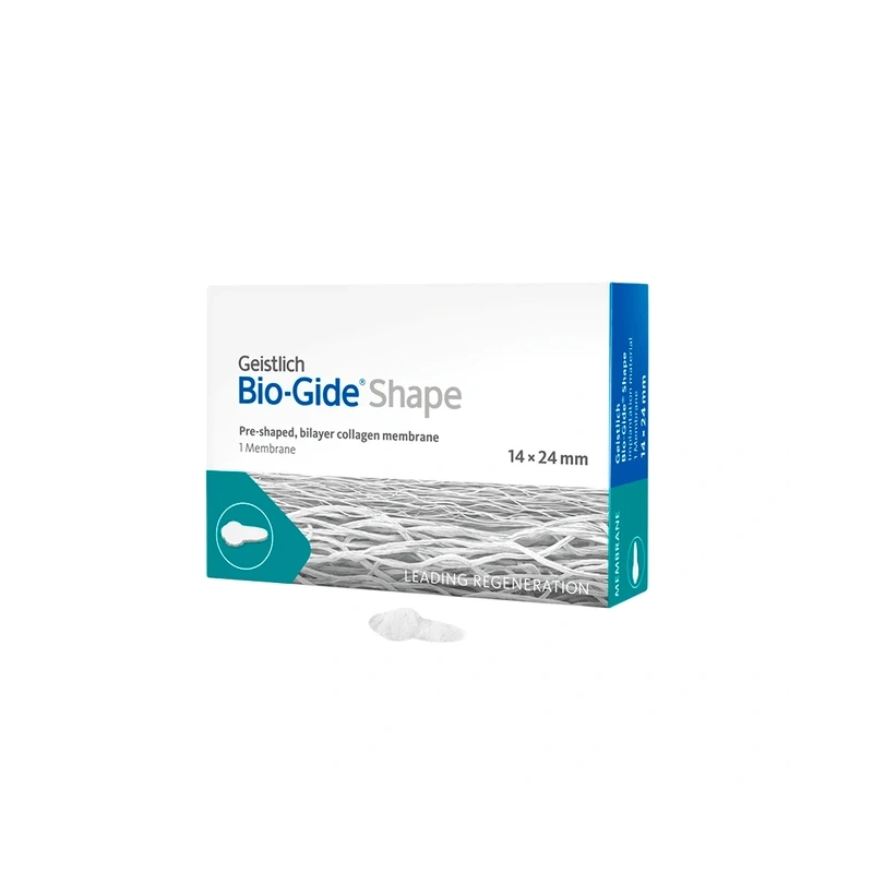 BIO-GIDE Shape - резорбируемая двухслойная барьерная мембрана, 14х24 мм | Geistlich Pharma (Швейцария)