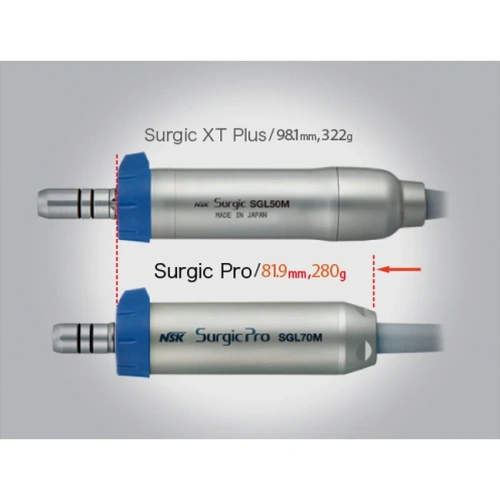 Комплект: физиодиспенсер Surgic Pro+ OPT + разборный наконечник Ti-Max X-DSG20L 20:1 + прямой хирургический наконечник с оптикой X-SG65L | NSK Nakanishi (Япония)