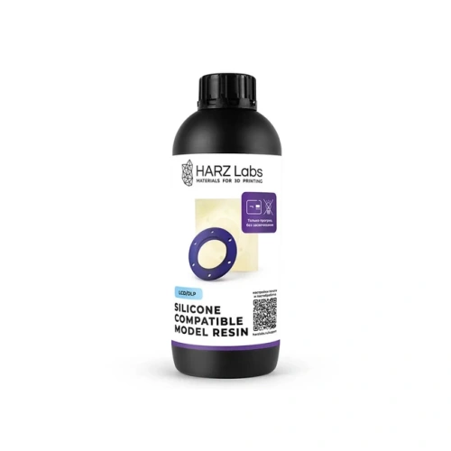 HARZ Labs Industrial Silicone-Compatible Mode - фотополимерная смола, цвет фиолетовый, 1 кг | HARZ Labs (Россия)