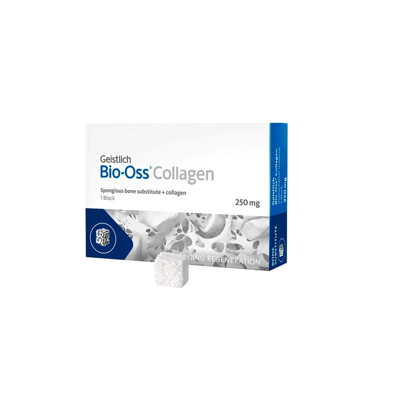 BIO-OSS Collagen - натуральный костнозамещающий материал с добавлением коллагена, 250 мг | Geistlich Pharma (Швейцария)