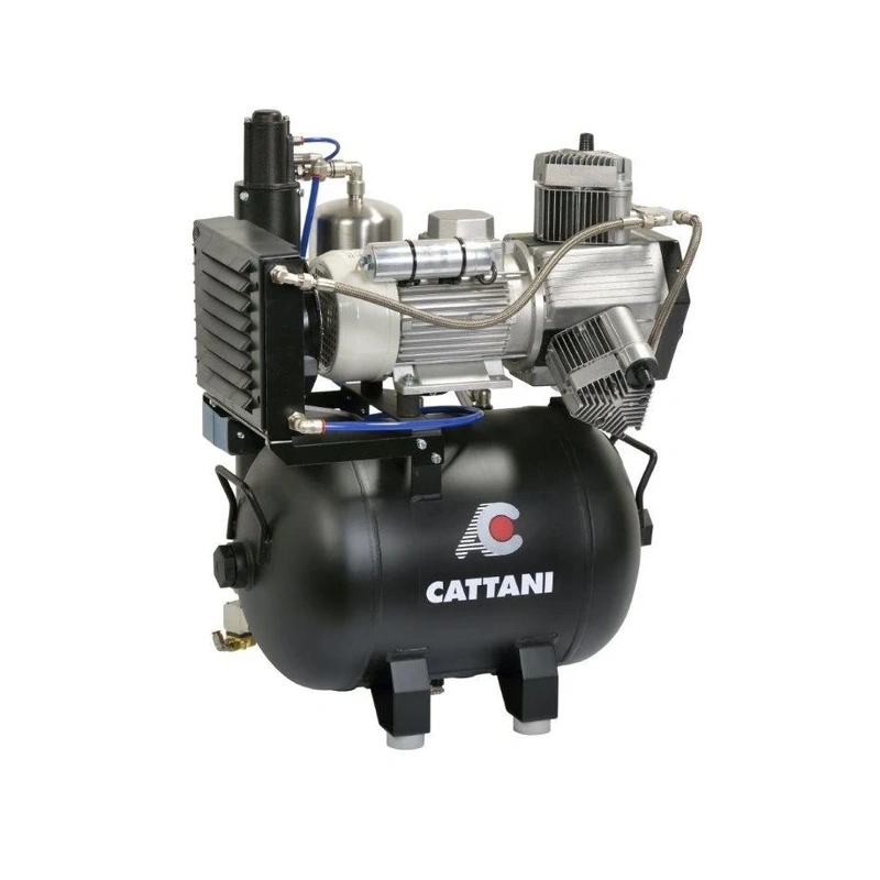 Cattani AC300 45-238 - безмасляный компрессор для 3-х стоматологических установок, c осушителем, с кожухом, с ресивером 45 л, 238 л/мин | Cattani (Италия)