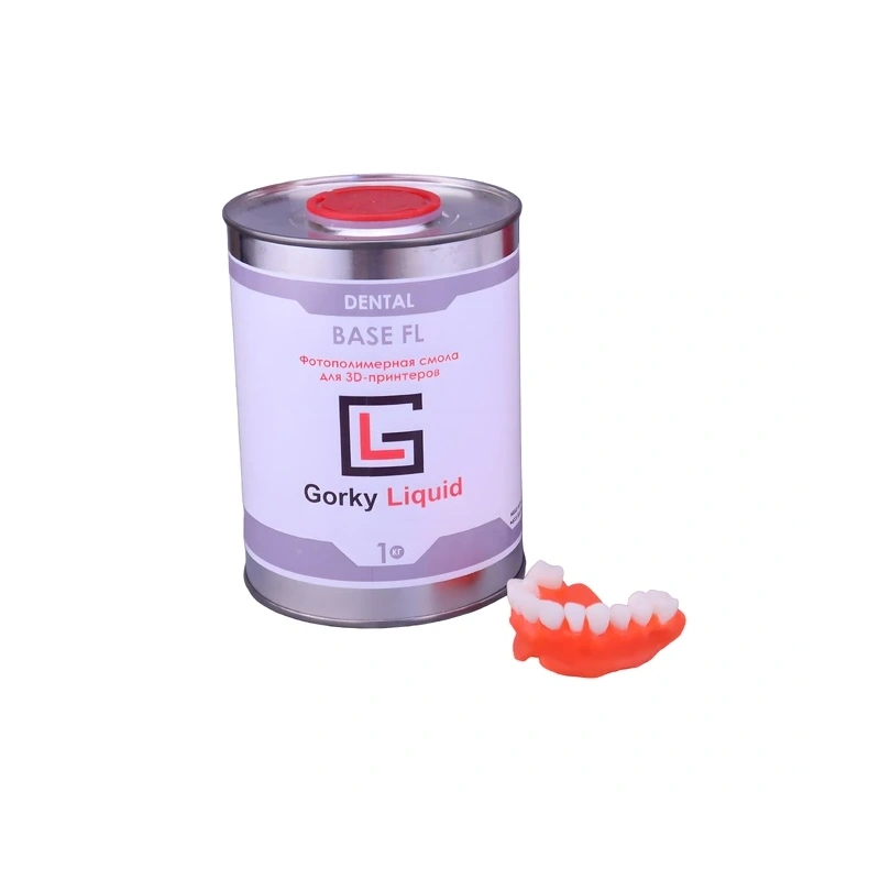 Gorky Liquid Dental Base FL SLA - фотополимерная смола для демонстрационных моделей десны, цвет розовый, 1 кг | Gorky Liquid (Россия)