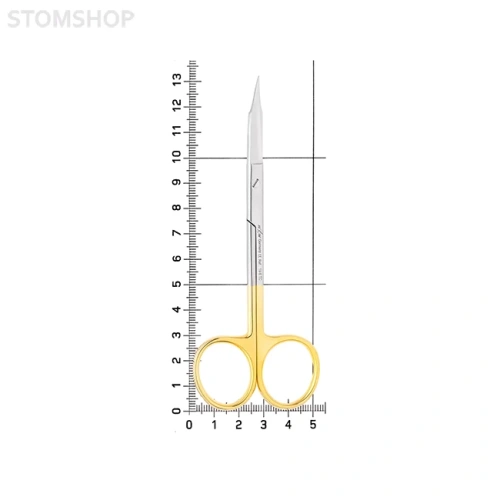 Ножницы хирургические изогнутые Goldmann-Fox TC,125 мм | HLW Dental Instruments (Германия)
