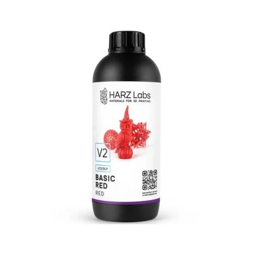 HARZ Labs Basic Red V2 - фотополимерная смола, цвет красный, 1 кг | HARZ Labs (Россия)