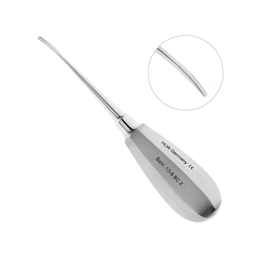 Элеватор Bein, зубчатый, изогнутый, 2 мм (13-6BCZ) | HLW Dental Instruments (Германия)