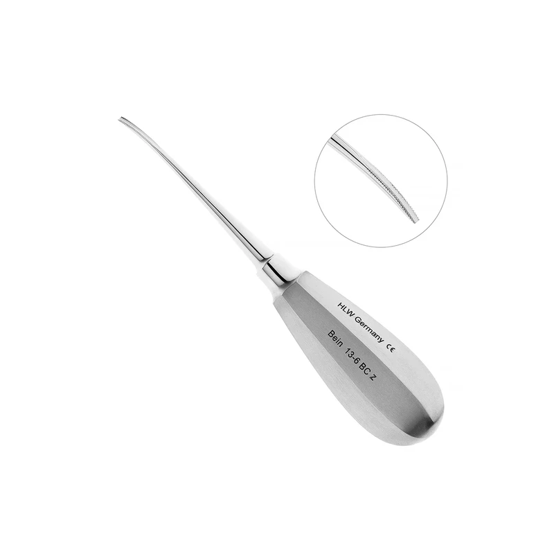 Элеватор Bein, зубчатый, изогнутый, 2 мм (13-6BCZ) | HLW Dental Instruments (Германия)