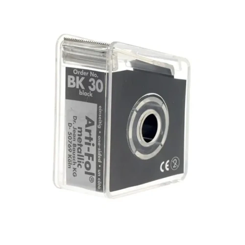 Bausch BK 30 Arti-Fol Metallic - фольга окклюзионная односторонняя черная, толщина 12 мкм, рулон 22 мм x 20 м | Bausch (Германия)
