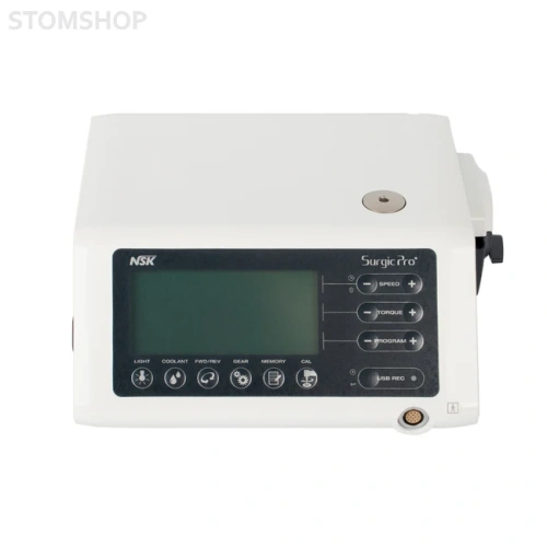 Surgic Pro+ OPT - хирургический аппарат (физиодиспенсер) с разборным наконечником Ti-Max X-DSG20L, с оптикой и с функцией записи данных на USB носитель | NSK Nakanishi (Япония)