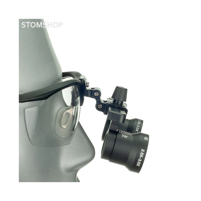 iZoom Flip-up Loupes Rudilite Frame - стоматологические бинокулярные лупы системы Flip-up на титановой оправе, рабочее расстояние 360-460 мм, увеличение 2.5х - 3.0x (мультизум) | DentLight (США)