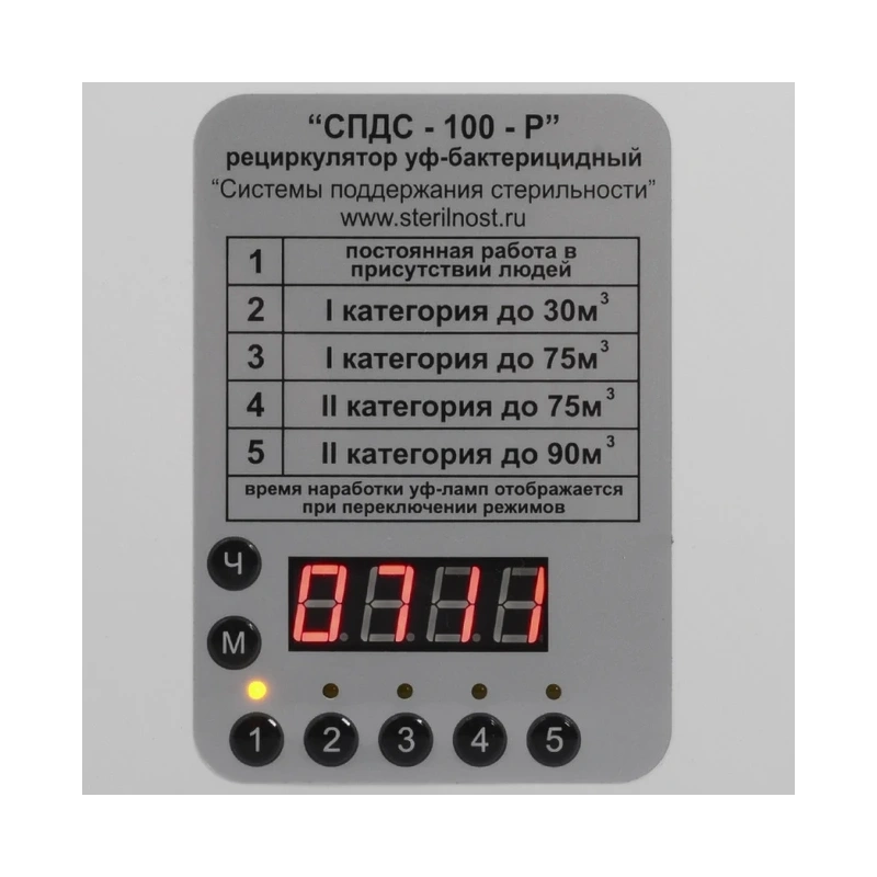 СПДС-100-Р - рециркулятор ультрафиолетовый бактерицидный настенный - потолочный, белый корпус | СПДС (Россия)