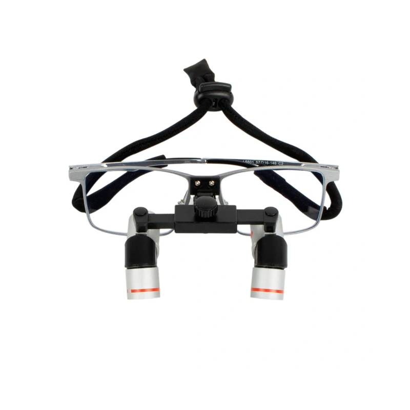 EM4.0X + Titanium frame - эргономичные бинокулярные лупы системы Flip-up на титановой оправе, с синхронной регулировкой межзрачкового расстояния, увеличение 4.0х | Ymarda (Китай)