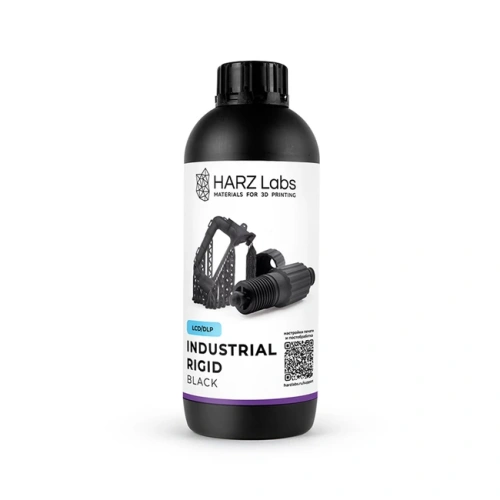 HARZ Labs Industrial Rigid Black - фотополимерная смола для изготовления инженерных моделей, черный цвет, 1 кг | HARZ Labs (Россия)