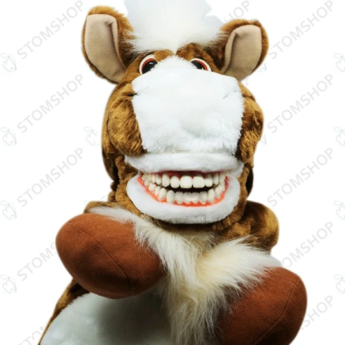 Putzi-Petz Horse Jimmy - наручная игрушка с челюстью-типодонтом конь Джимми | Hager & Werken (Германия)