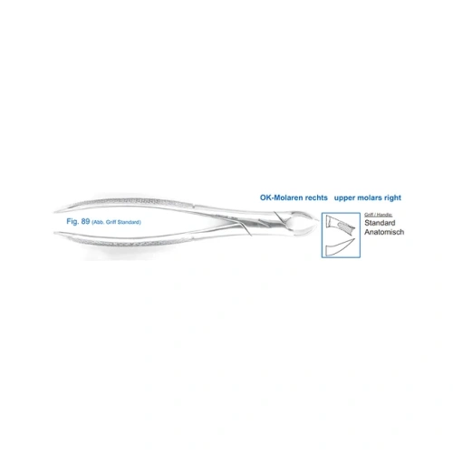 Щипцы для удаления зубов верхние, моляры правые (12-89) | HLW Dental Instruments (Германия)
