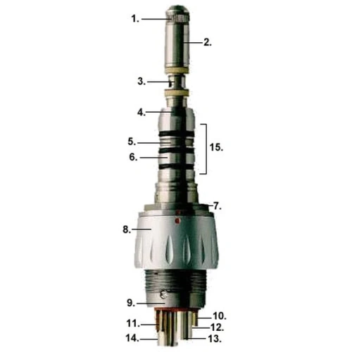 MULTIflex 465 LRN - быстросъемный переходник с подсветкой, с регулятором подачи спрея | KaVo (Германия)