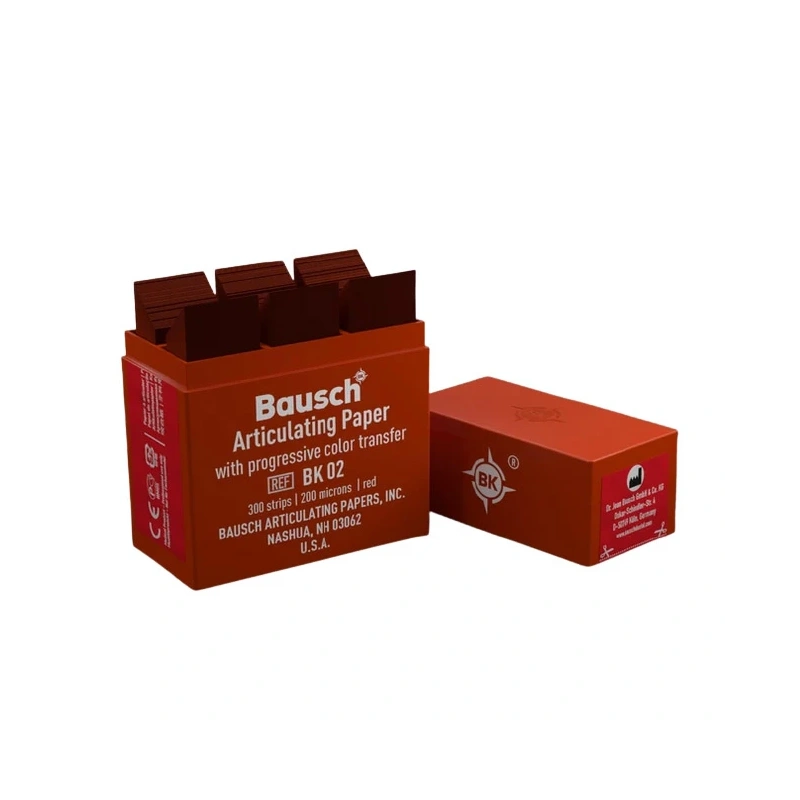 Bausch BK 02 - артикуляционная бумага I-формы красная, толщина 200 мкм, 300 листов | Bausch (Германия)