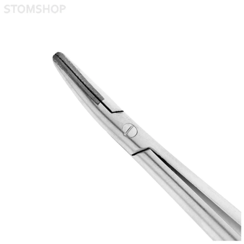 Иглодержатель хирургический изогнутый Castroviejo-Gomel TC, длина 140 мм | HLW Dental Instruments (Германия)