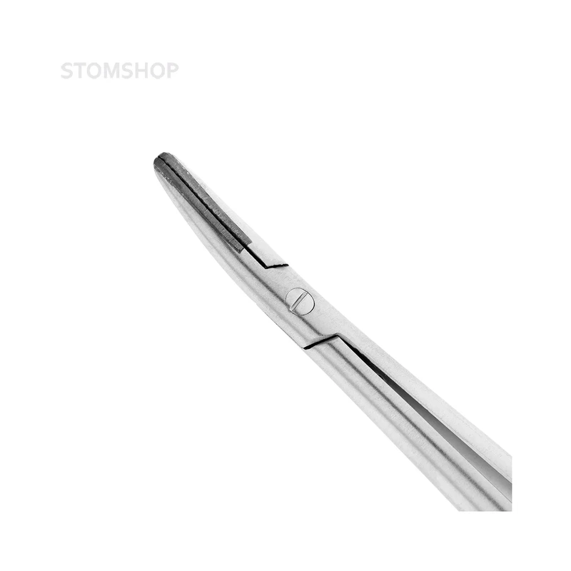 Иглодержатель хирургический изогнутый Castroviejo-Gomel TC, длина 140 мм | HLW Dental Instruments (Германия)