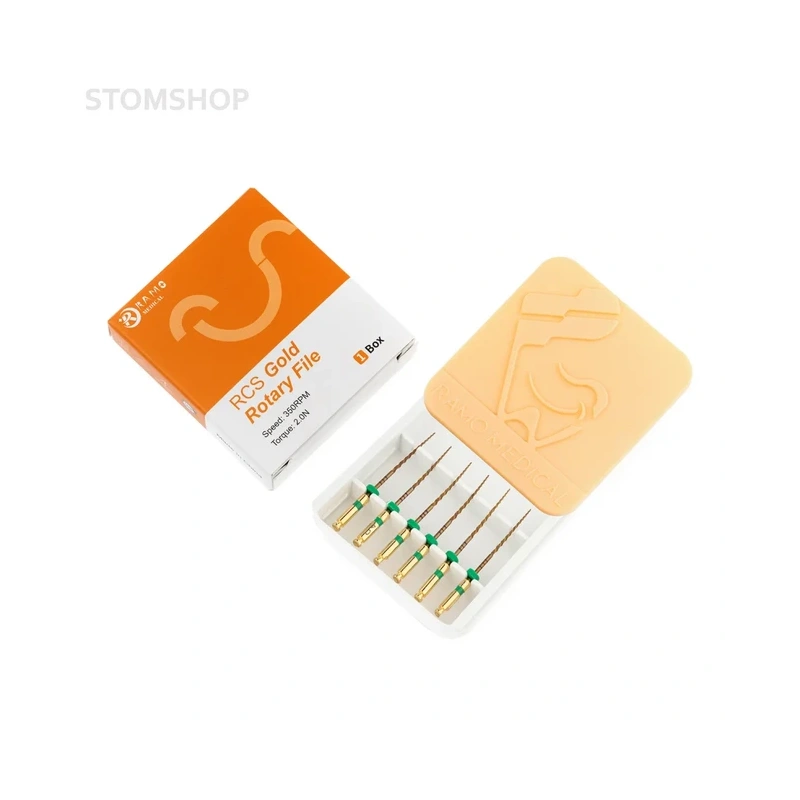 RCS Gold Rotary - машинные файлы, размер 35/04, длина 25 мм, 6 шт. | Ramo Medical (Китай)