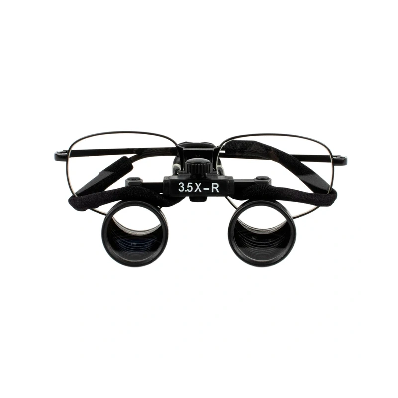 CM3.5X + Titanium frame - бинокулярные лупы системы Flip-up на титановой оправе черного цвета, увеличение 3.5x | Ymarda (Китай)