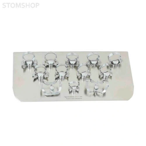 TW Rubber-Dam Set - набор для коффердама, с щипцами, клампами, рамкой и трафаретом в комплекте | Truewin (Пакистан)