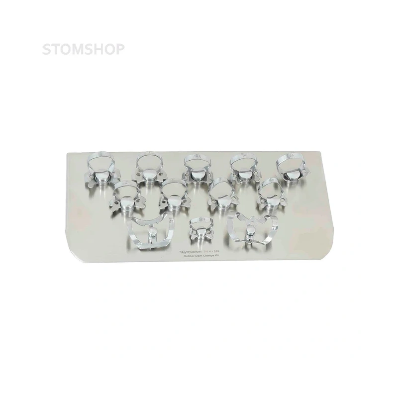 TW Rubber-Dam Set - набор для коффердама, с щипцами, клампами, рамкой и трафаретом в комплекте | Truewin (Пакистан)